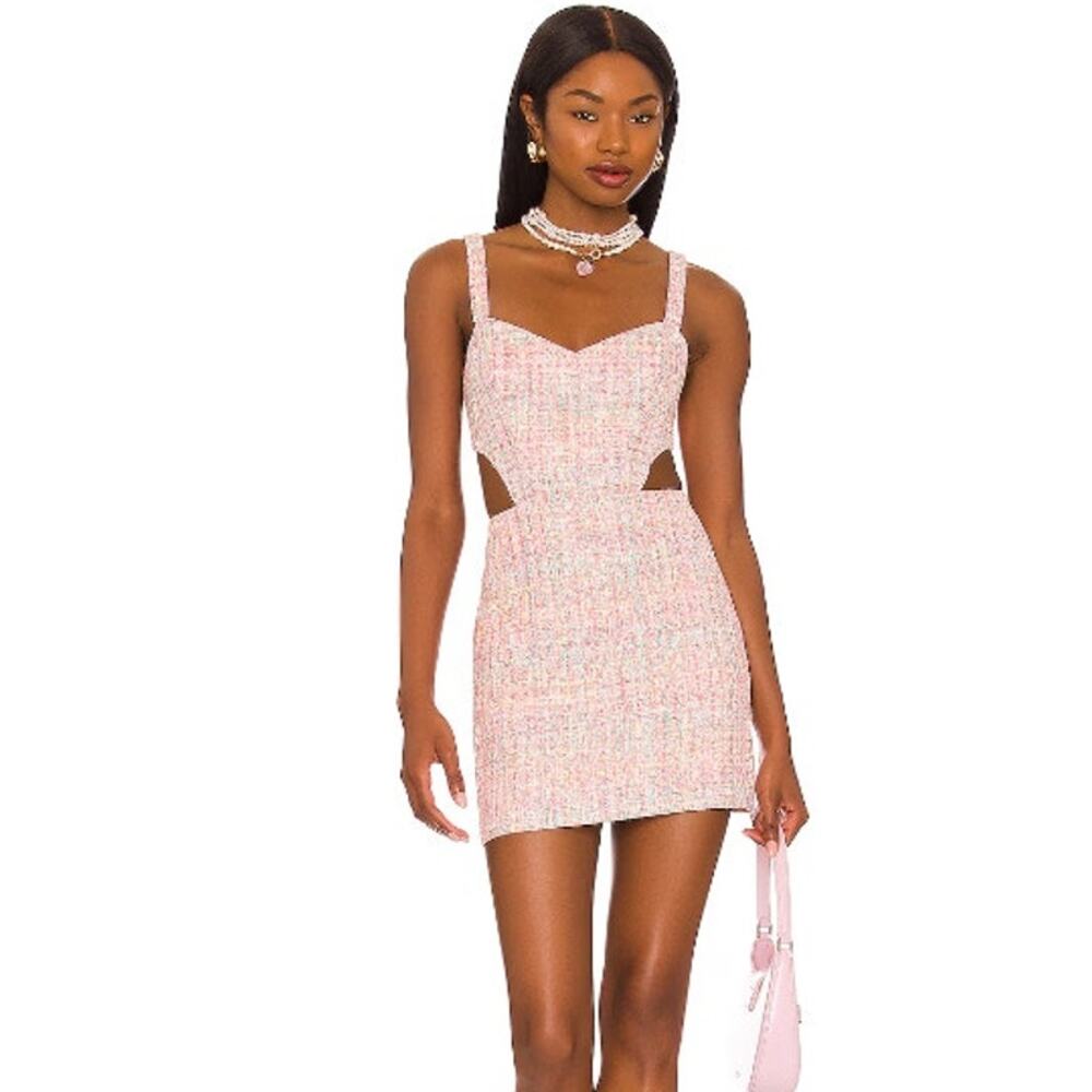 Assignment Revolve Multi Sprikles Maribel Tweed Mini Dress Size L